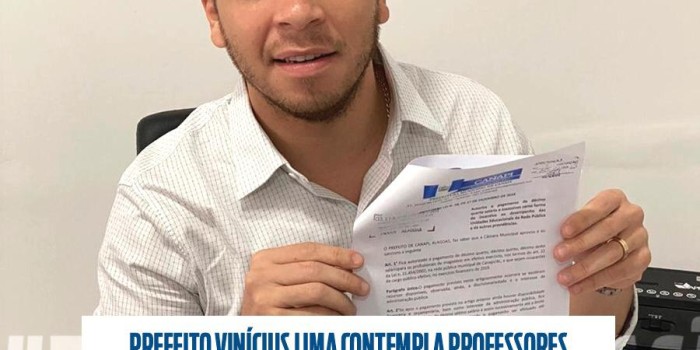    O Prefeito Vinícius Lima sancionou o Projeto de Lei do Executivo nº 28, devidamente aprovado 